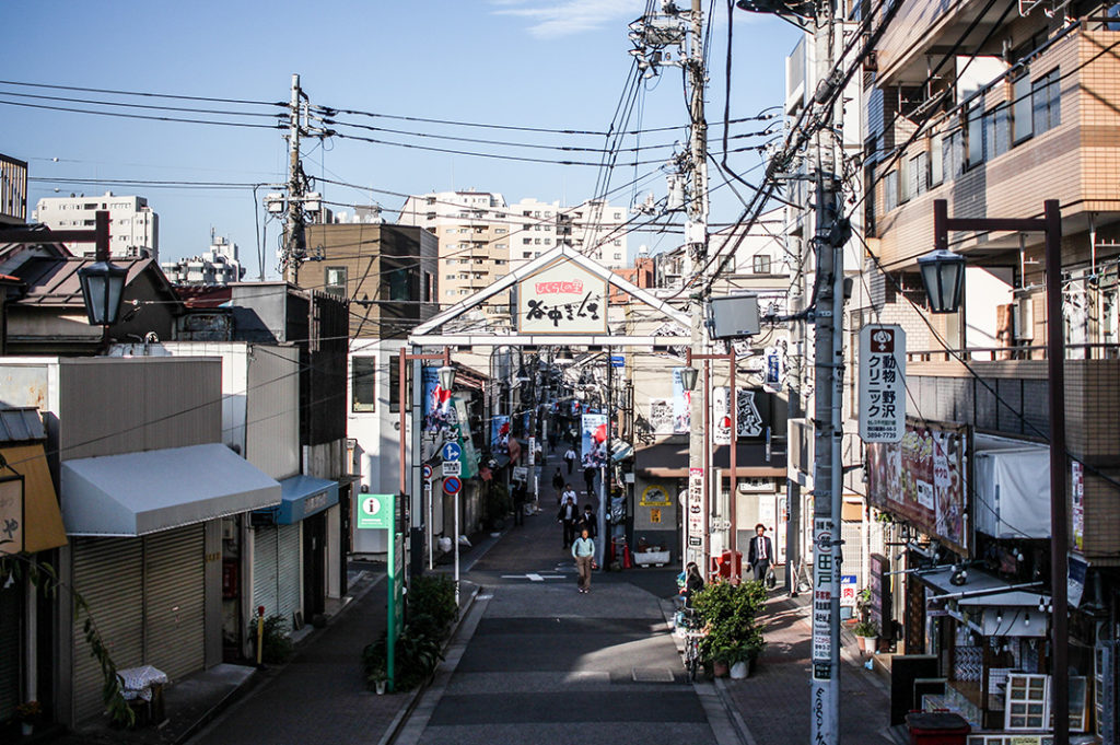 View of the street's entrance