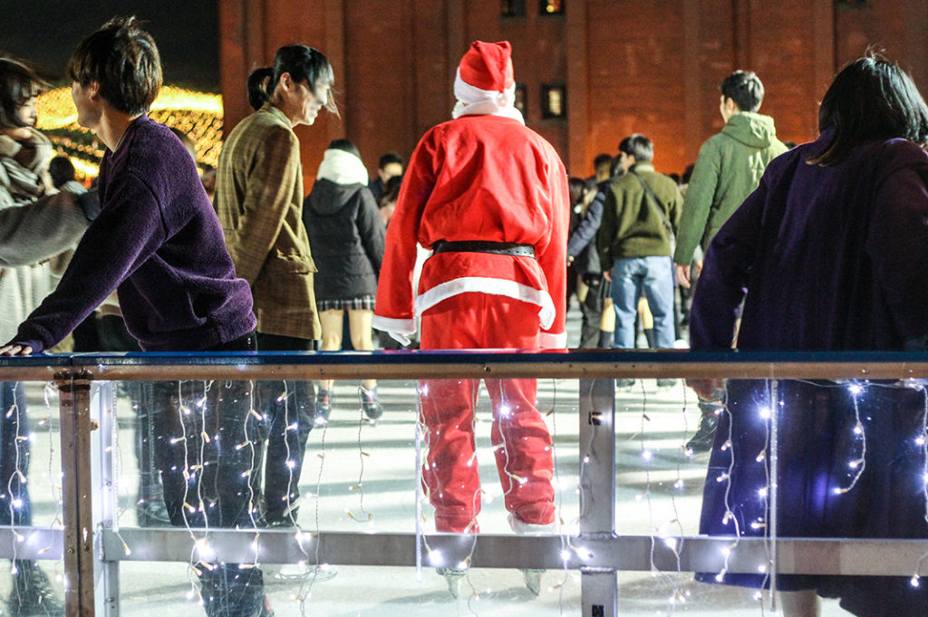 Ice Skating at the Christmas Market at the Yokohama Red Brick Warehouse