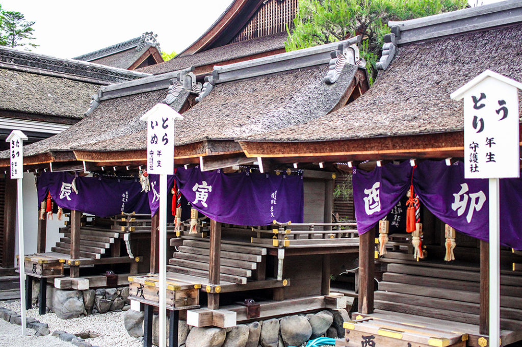 Zodiac Shrines at Shimogamo Shrine, one of the oldest shrines in Kyoto.