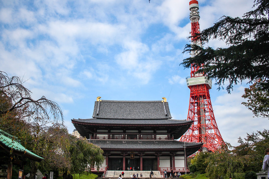 Zojoji Temple, one of the most fascinating temples in Tokyo, sits right beside Tokyo Tower