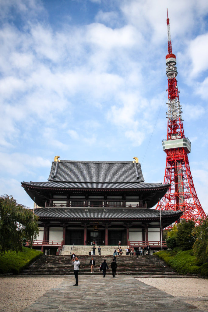 Zojoji Temple, one of the most fascinating temples in Tokyo, sits right beside Tokyo Tower