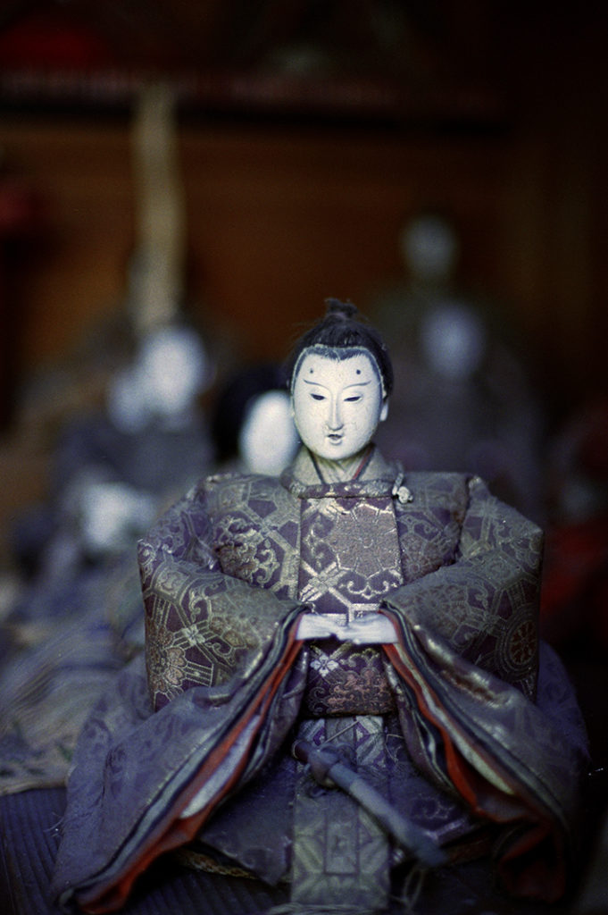 A figurine depicting a Heian period courtier.