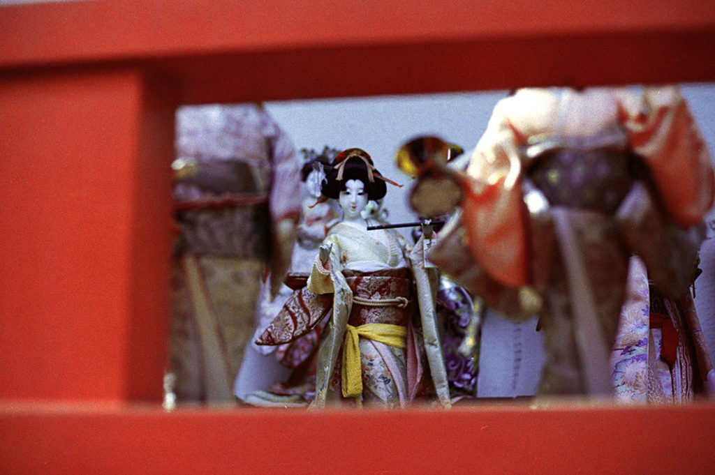 One of thousands of donated dolls and figurines at Kada's Awashima Shrine.