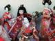 Awashima Shrine: Kada’s Hall of a Thousand Eyes Dolls line up at Awashima Jinja