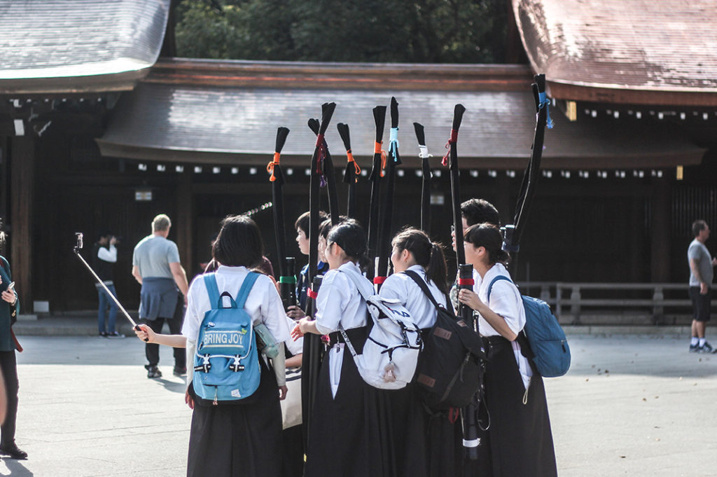 Great people watching at Meiji Shrine in Tokyo