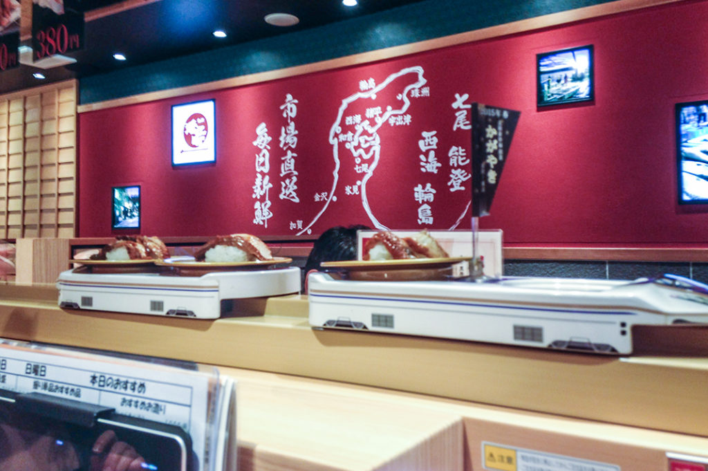 More fun than the conveyor belt: the sushi Shinkansen!