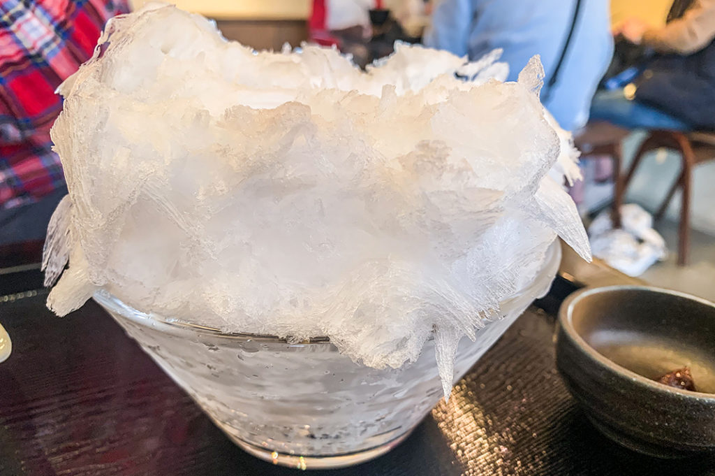 Natural ice kakigori in Nagatoro