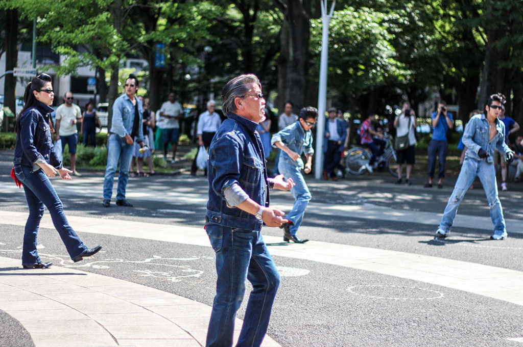 Rockabilly dancers at the Harajuku entrance to Yoyogi Park, Tokyo