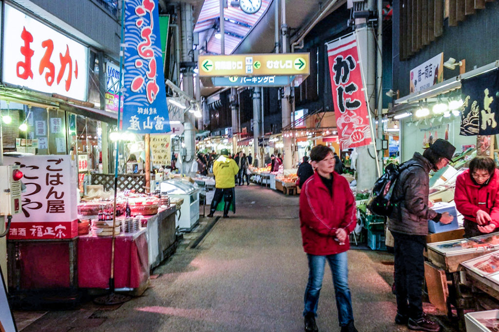 Omicho Market, a traditional covered marketplace.