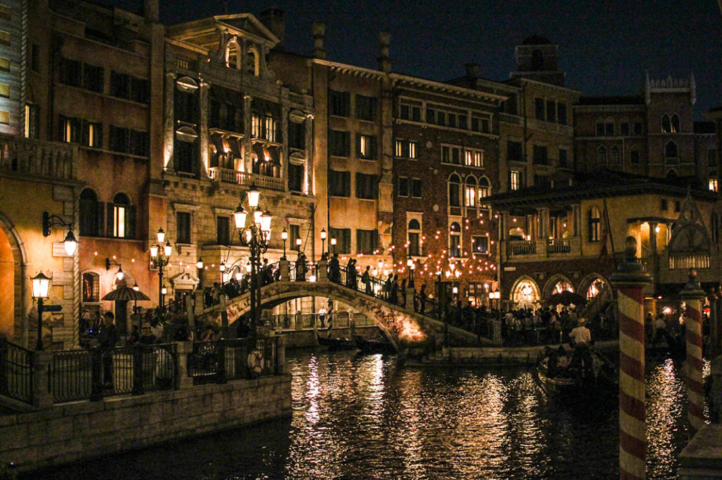 Mediterranean Harbor at night, Tokyo DisneySea