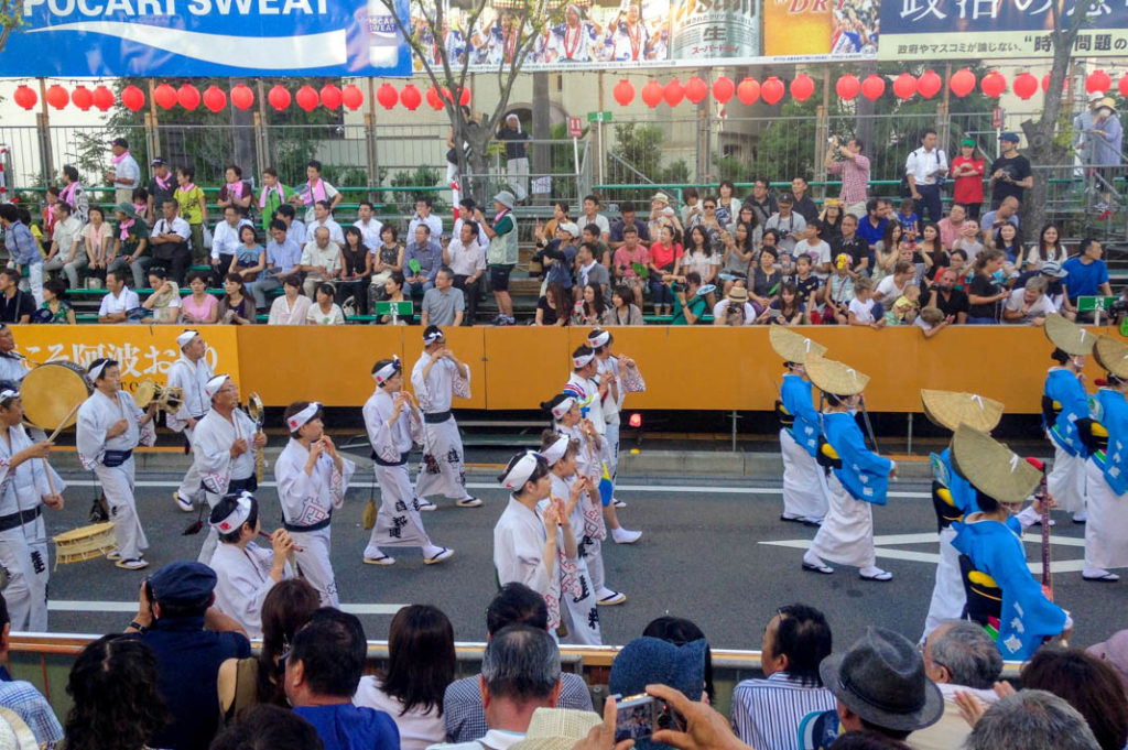 Musicians at Awa Odori festival