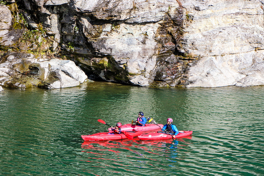 Kayaking on the Arakawa in Nagatoro