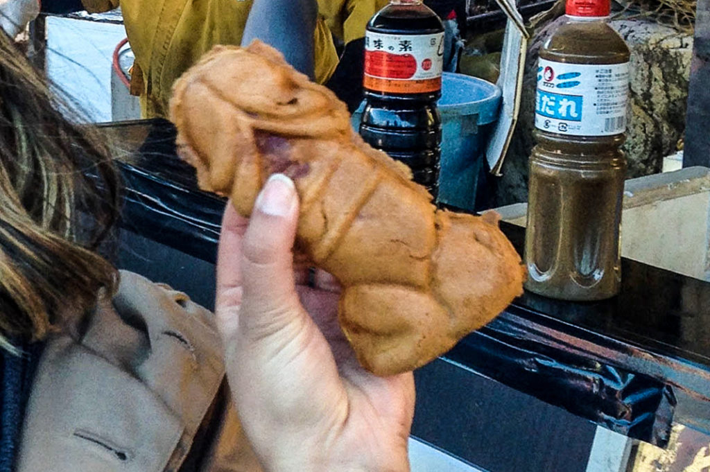 Penis-shaped taiyaki at the penis festival in Komaki