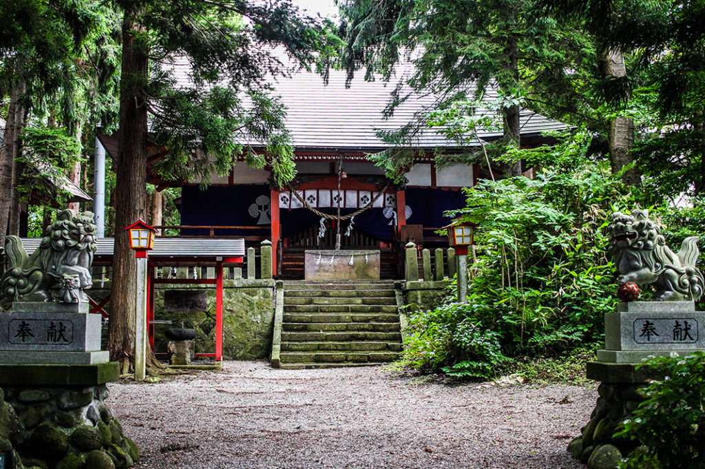 The 1,300 year old Uga Shrine sits on Bentenjima Island on Nagano's Lake Nojiri . Sail over to this power spot for some tranquil forest time.  