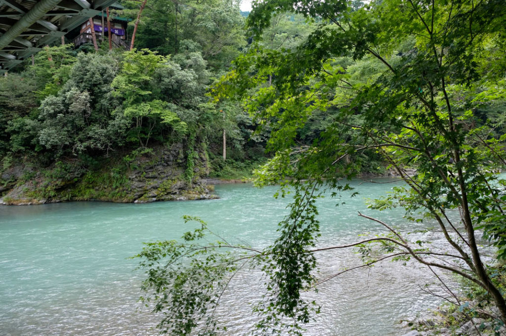 The beautiful mountain river water of the Sawai valley, home of Sawanoi Sake Brewery.