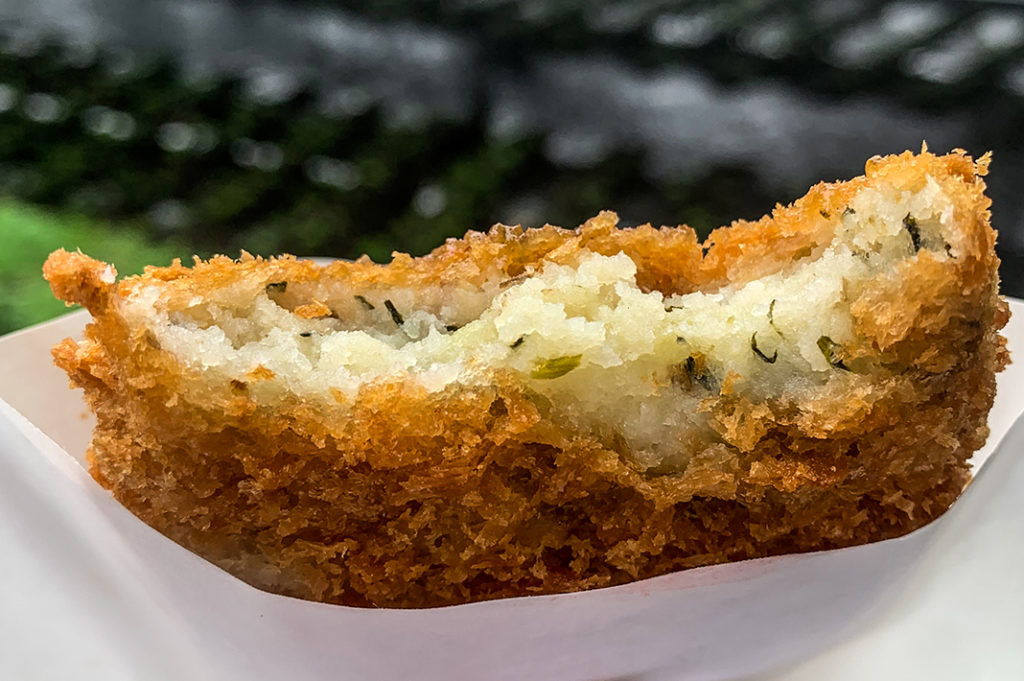 Wasabi flavoured croquette