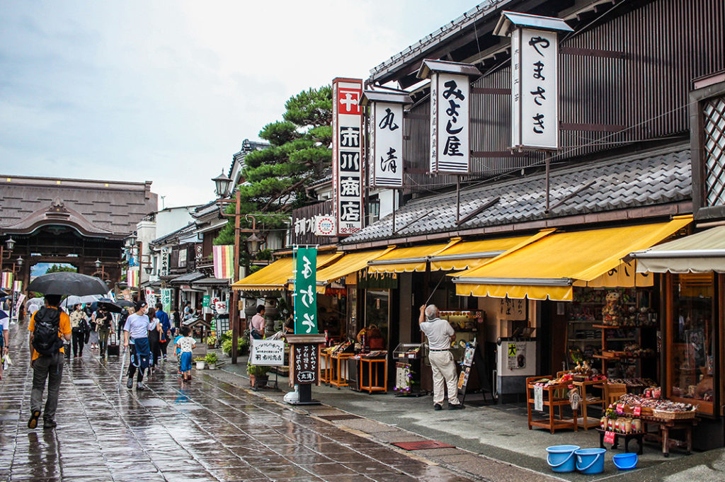 Shops along nakamise street