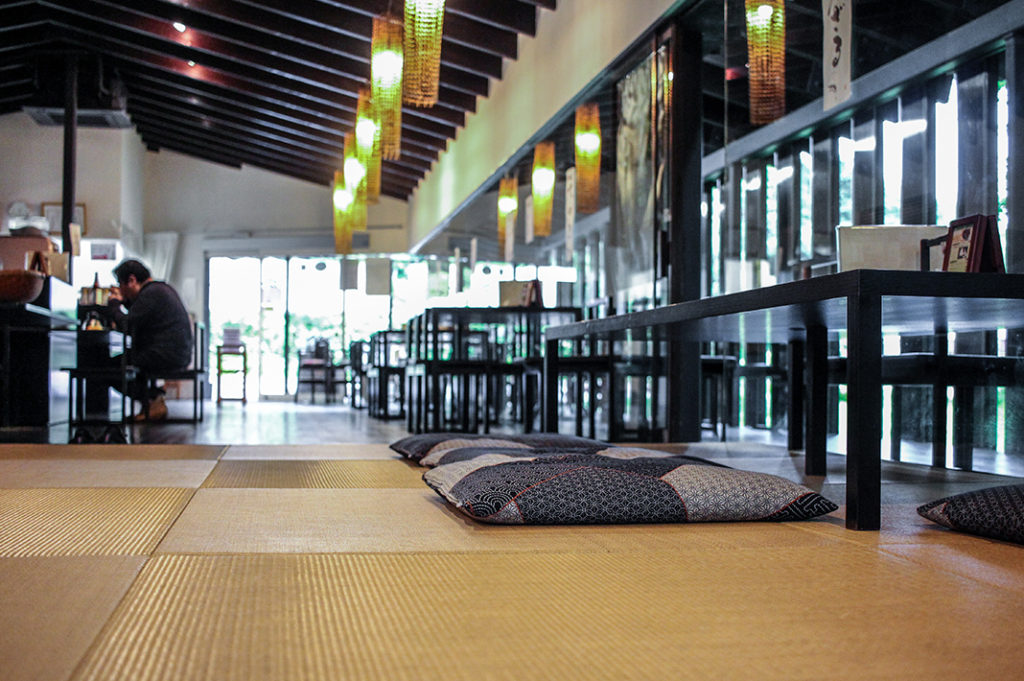 Interior at Soba Sho Okushanochaya. 