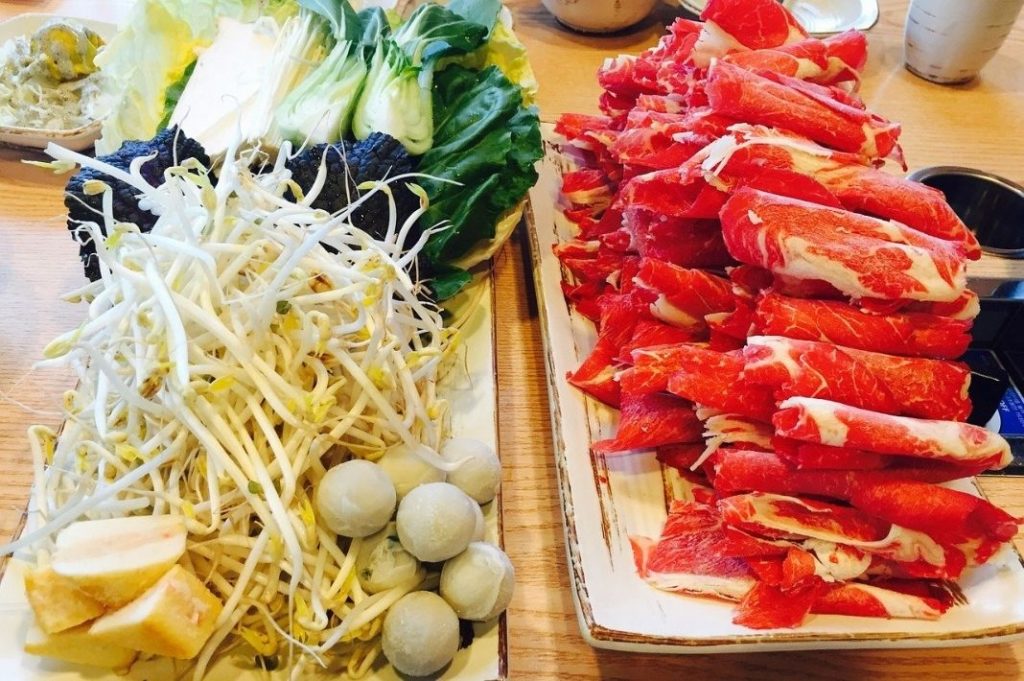 suikiyaki, shabu shabu, and nabe ingredients 