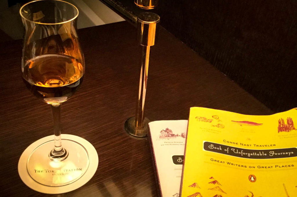 Whisky and a book. 