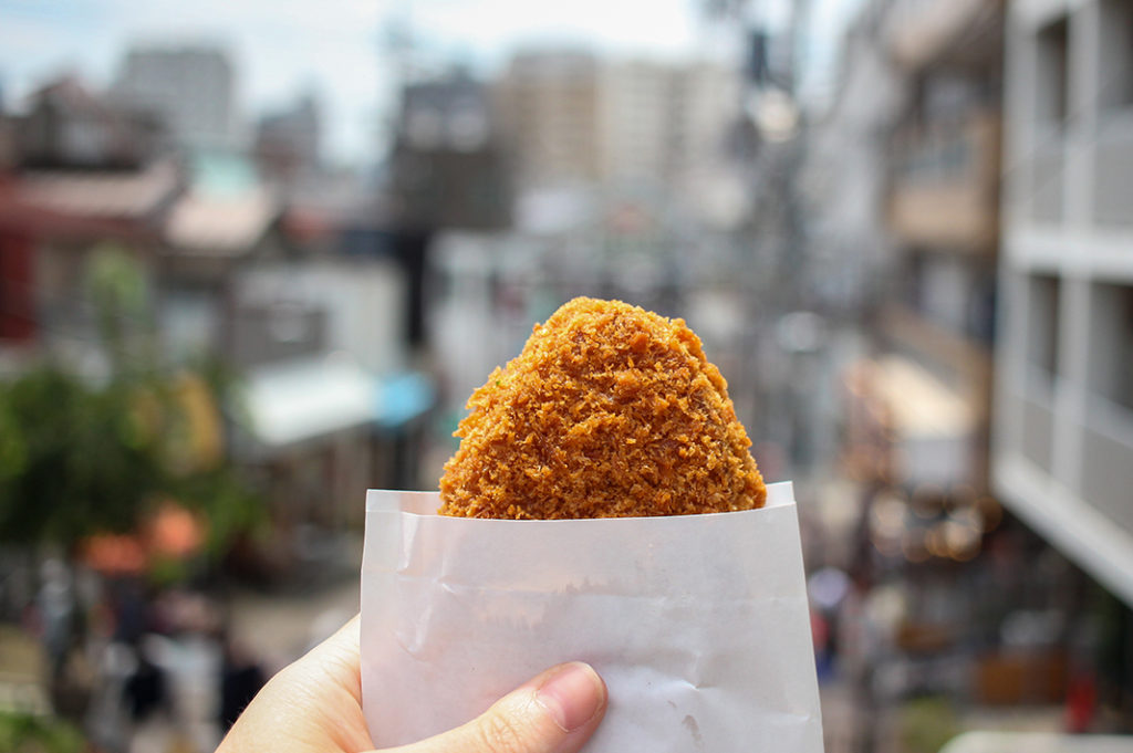 Croquette - classic food on the Yanaka Ginza Shotengai