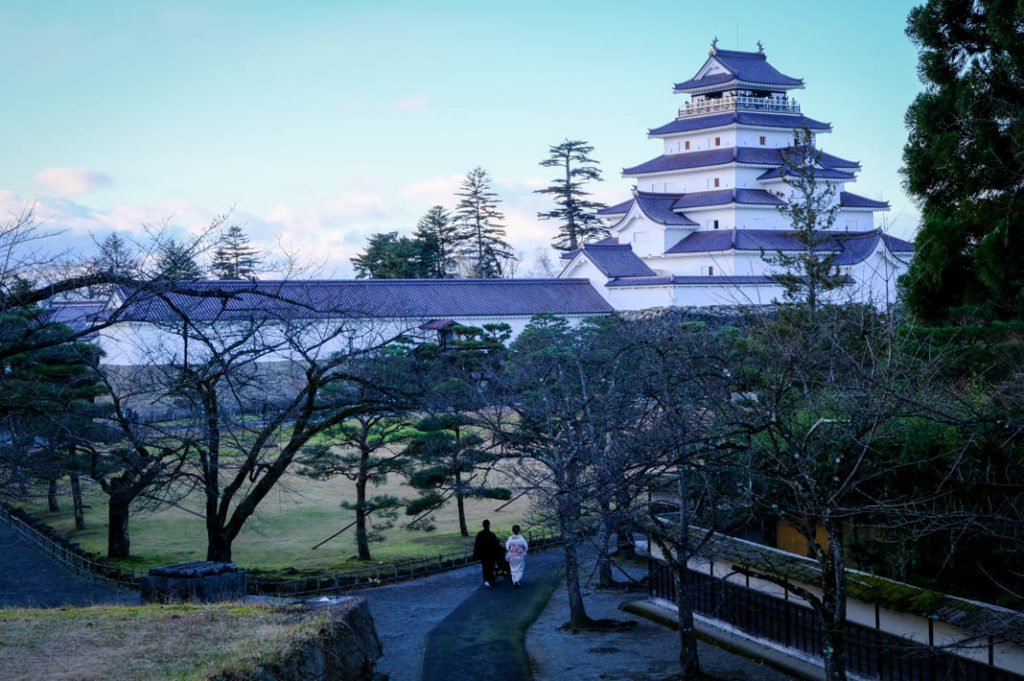 Stroll the grounds of Tsurugajo, a must in our itinerary. 