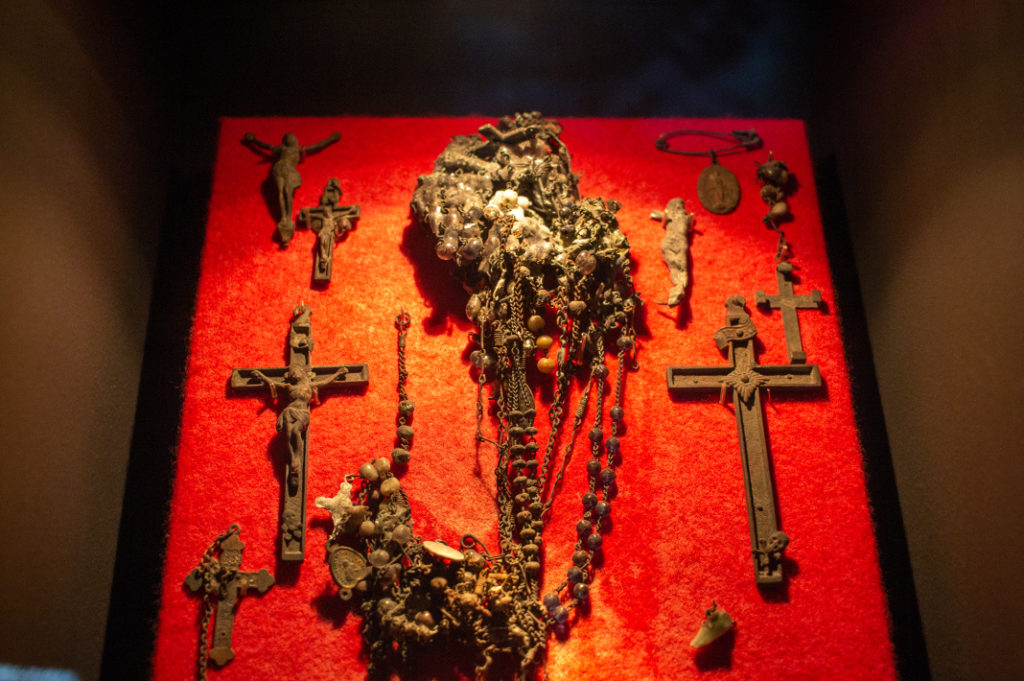 Melted rosary beads