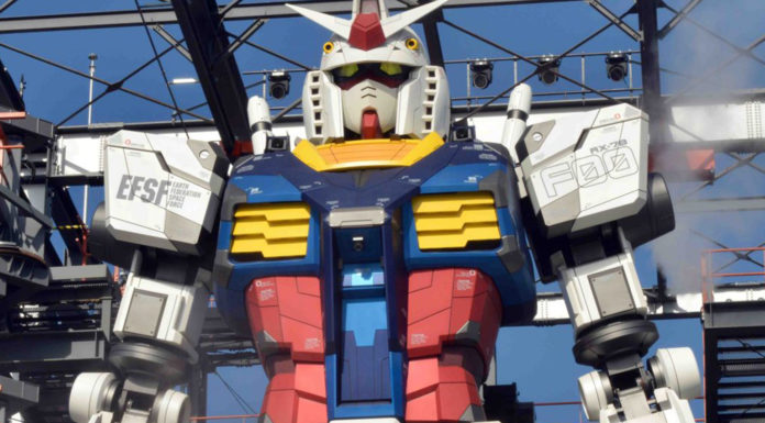Gundam the Giant Space Robot Arrives in Yokohama