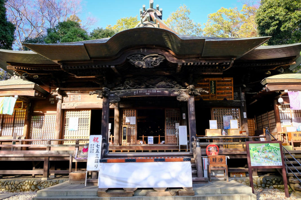The Shaka Hall at Jindaiji Temple.
