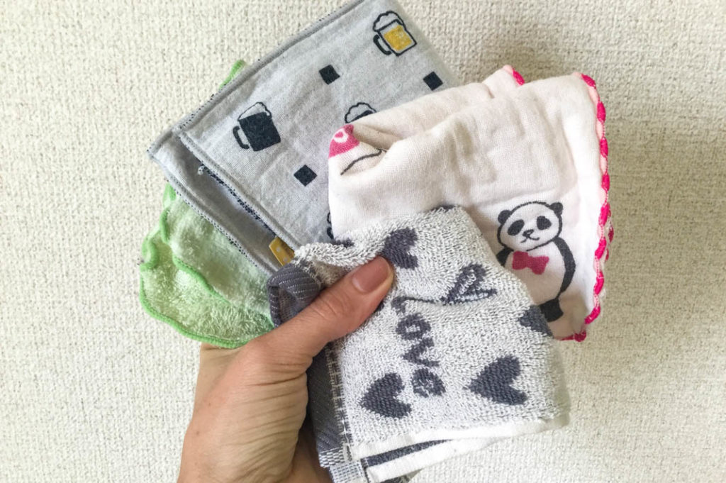 Mini towels, very useful for a hot and sweaty summer in Japan!