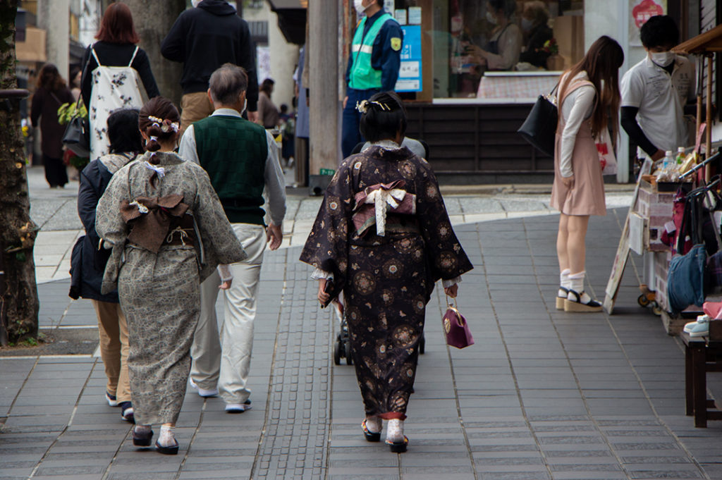 Strolling the shopping street