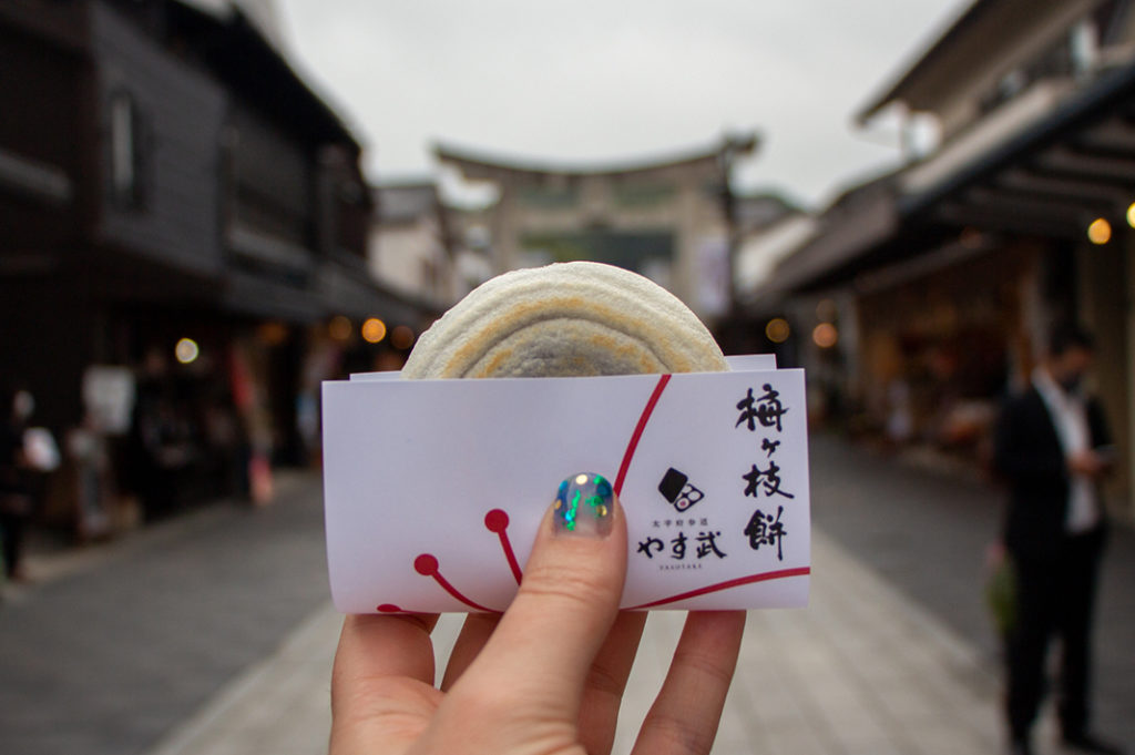 Umegae-mochi - a must along Dazaifu Tenmangu Shrine's Omotesando Shopping Street
