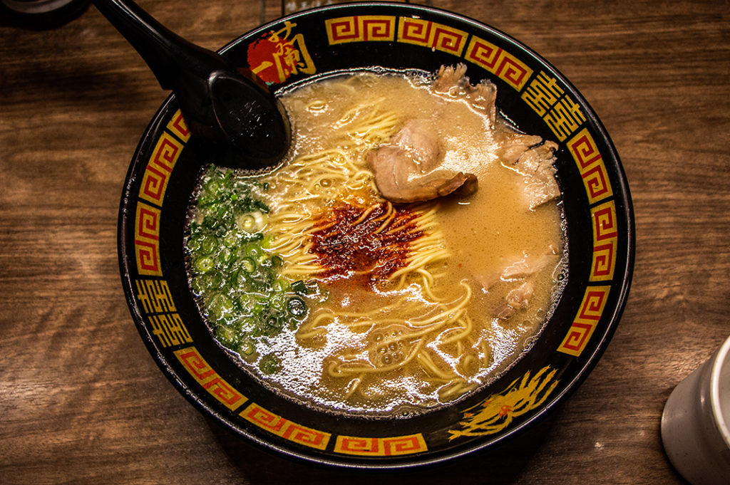 Delicious Hakata ramen, aka tonkotsu ramen at Ichiran