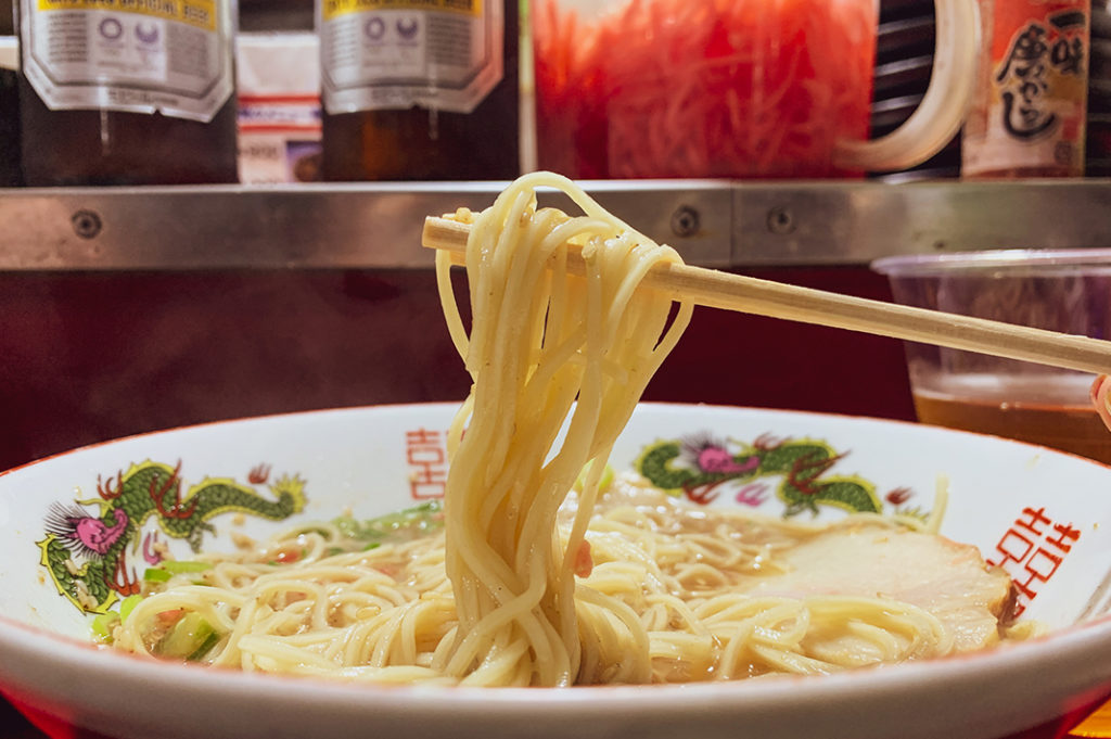 Delicious Hakata ramen, aka tonkotsu ramen