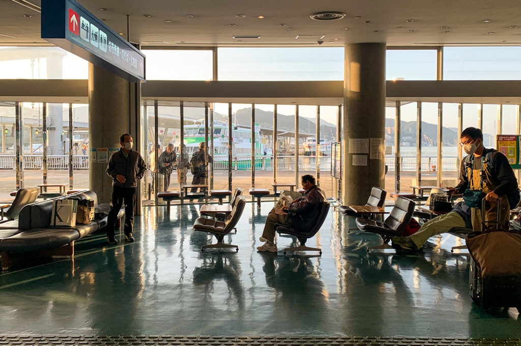 Waiting at the ferry terminal 