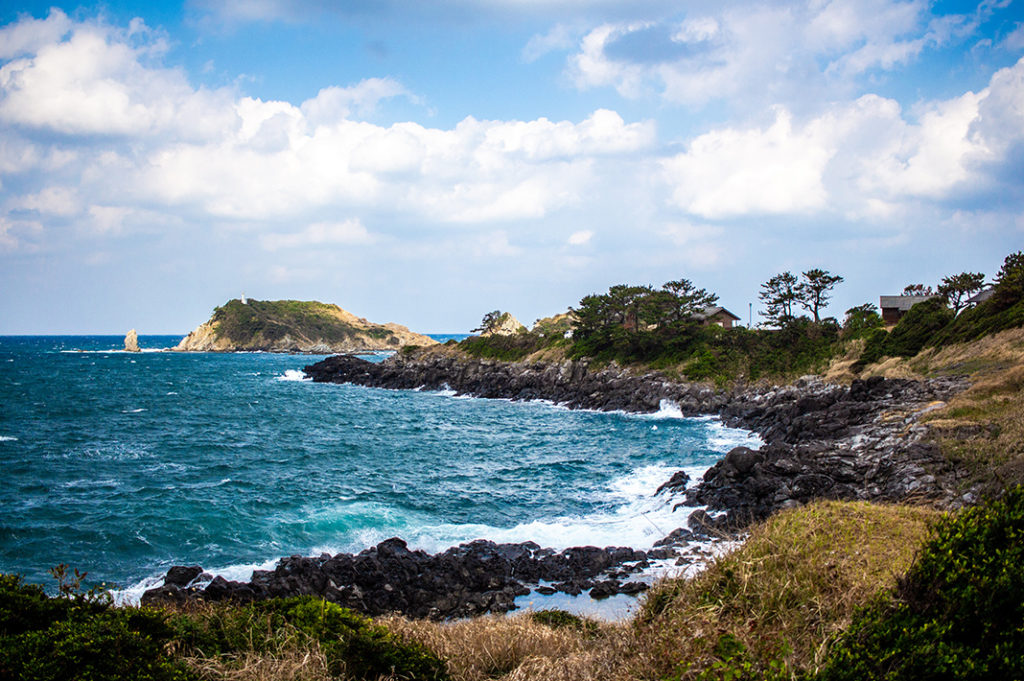 Fukue Island is the largest of the Goto Islands, famous for local cuisine, beautiful coastal scenery and abundance of Catholic churches.