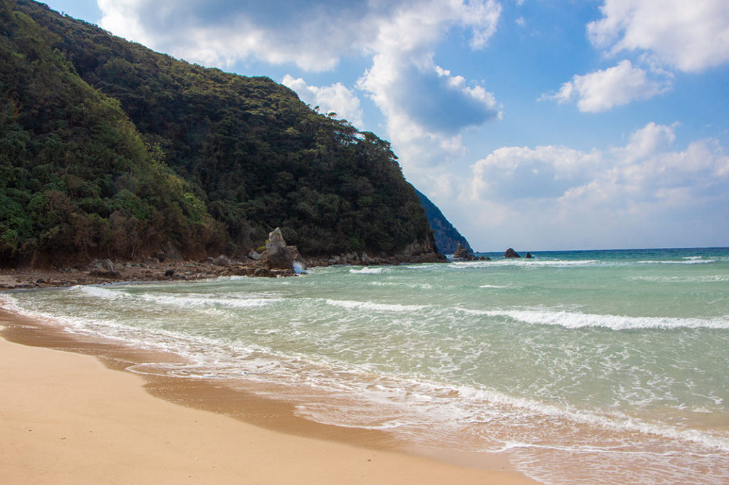 Takahama Beach - Fukue Island is the largest of the Goto Islands, famous for local cuisine, beautiful coastal scenery and abundance of Catholic churches.