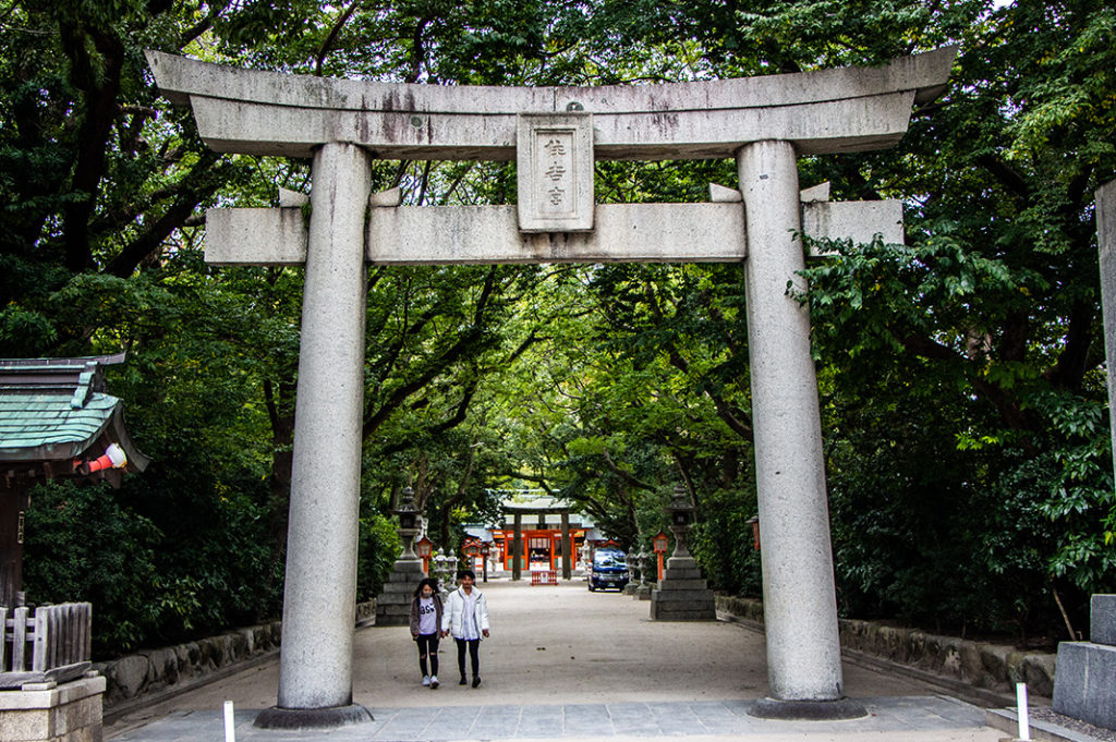 Sumiyoshi Shrine is one of the oldest Shinto shrines in Kyushu. Visit for traditional Shinto architecture and a powerful sumo statue!