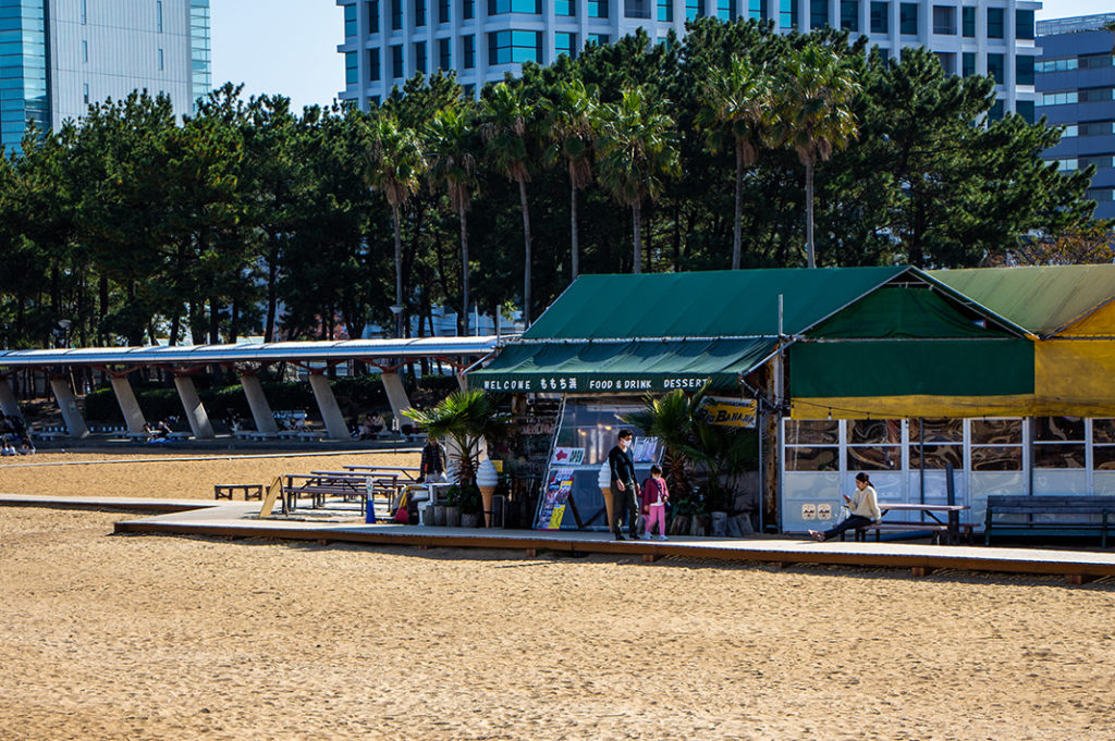 Food options at Momochi Seaside Park