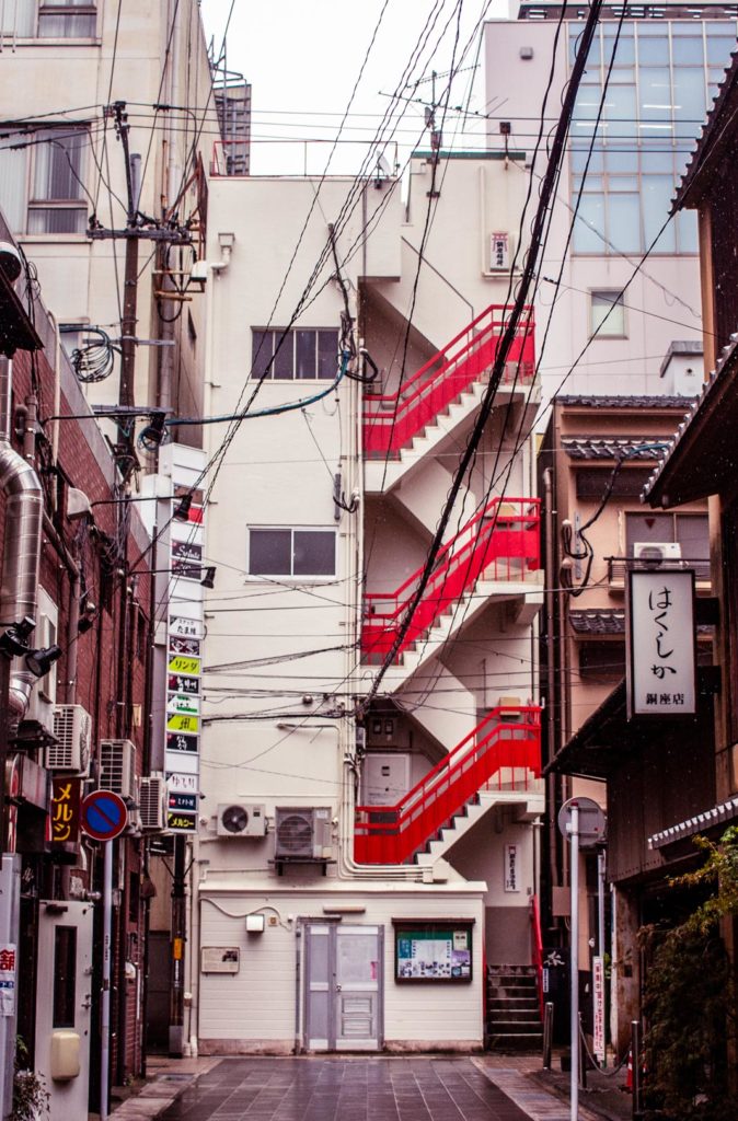 Doza Inari Shrine - the secret rooftop shrine in Dozamachi is in this building