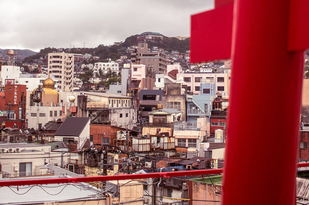 Views from the top of Doza Inari Shrine in Dozamachi 