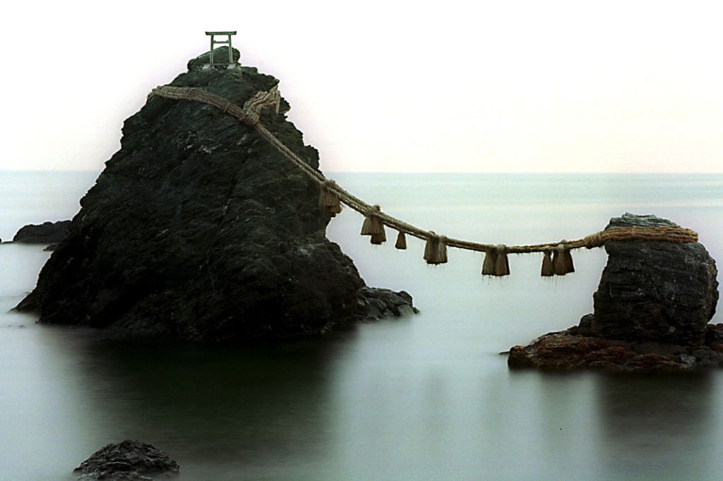 Meoto Iwa (Married Couple Rocks) in Mie Prefecture, Japan.