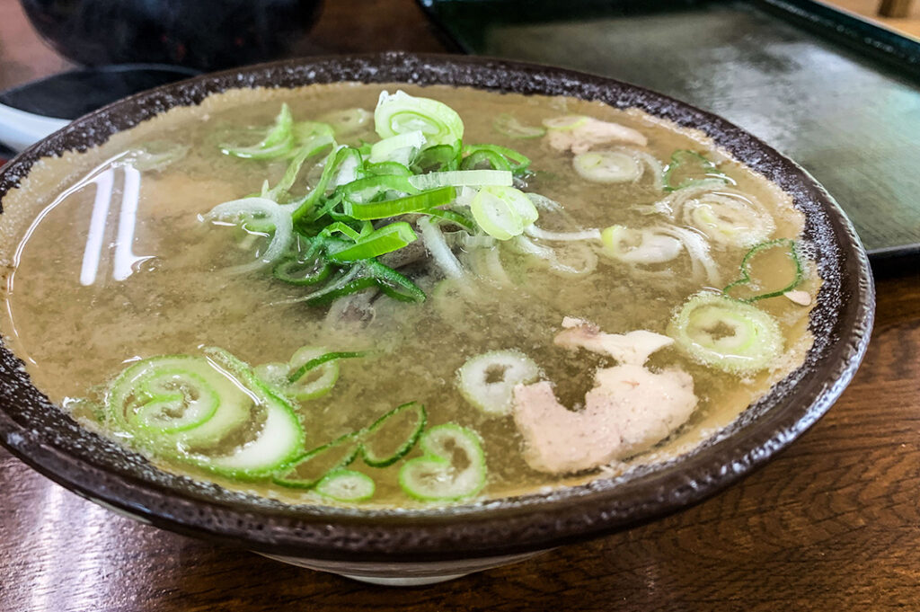 Tara-jiru is a regional dish from Toyama: Cod flesh, liver, milt, and roe go into a broth of gobō, miso, and green onions. 