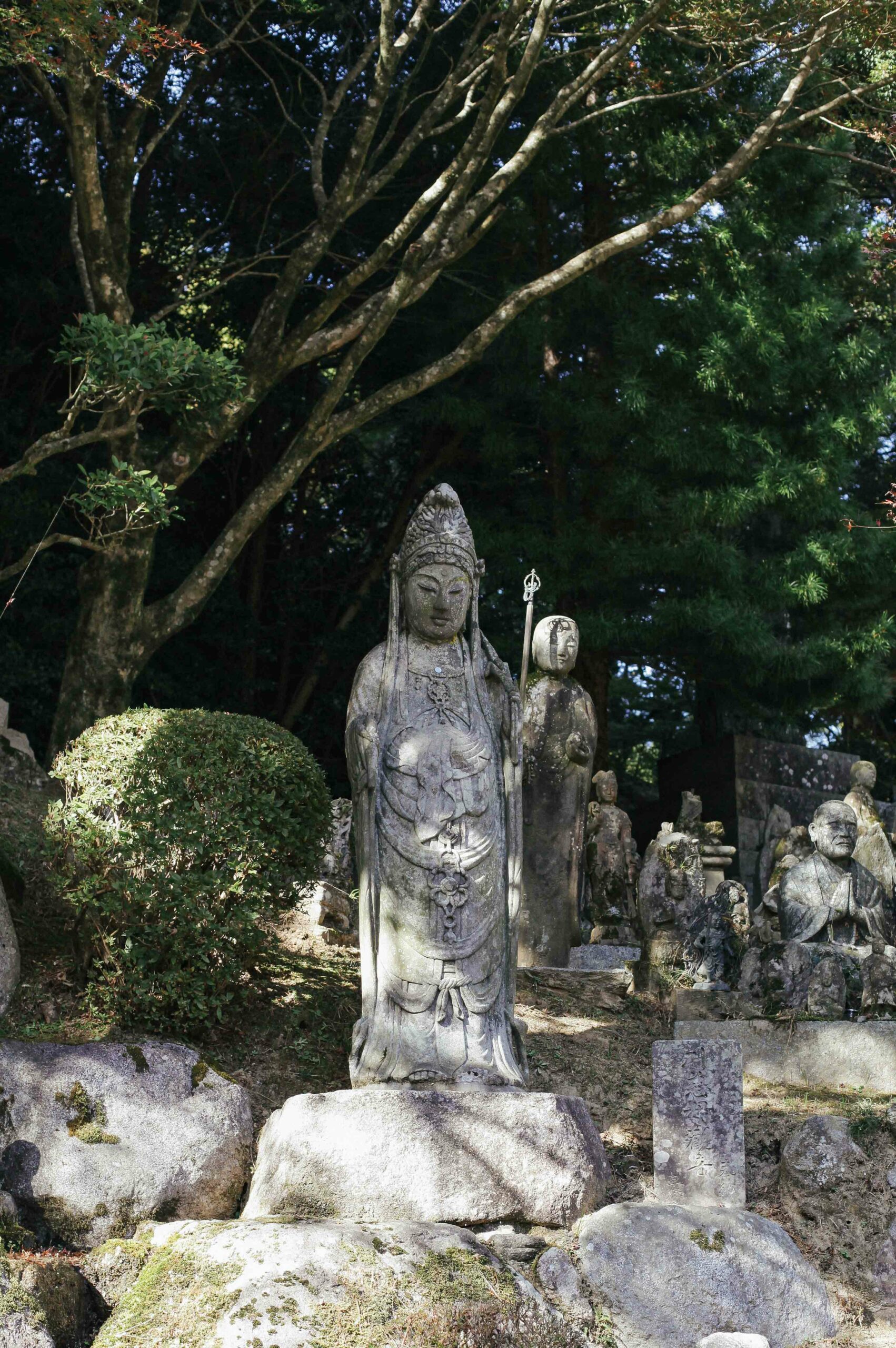 A statue of Kannon Bodhisattva.
