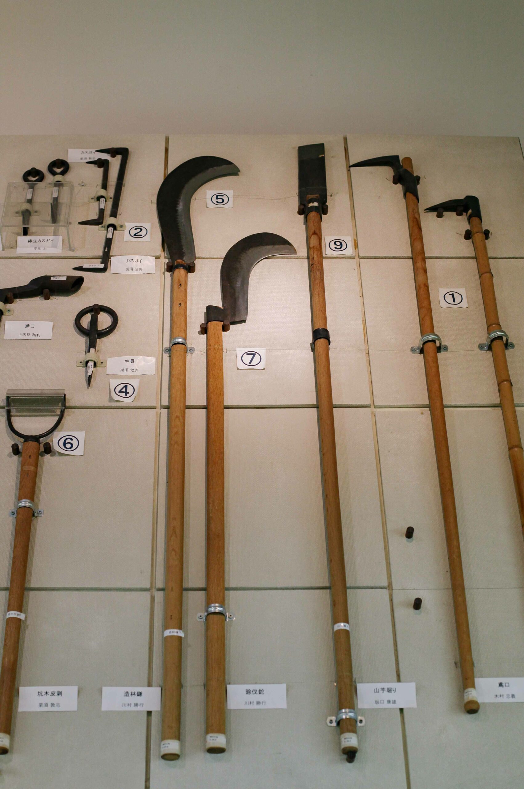 Japan's bladed gardening tools are world-famous among horticulturists, and the museum showcases many fine examples.